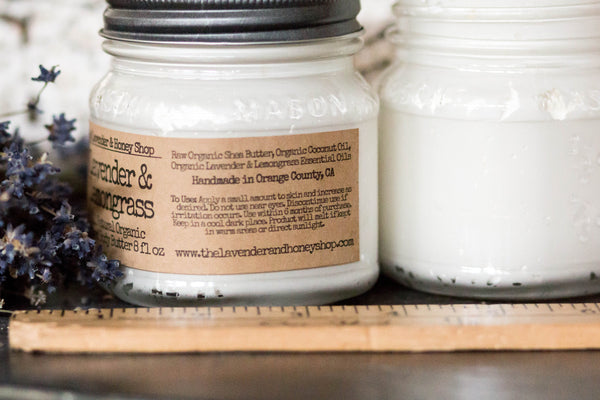 Lavender and Lemongrass Organic Whipped Body Butter